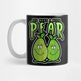 PAIR Of Cute Pears Art Funny Food Pun Mug